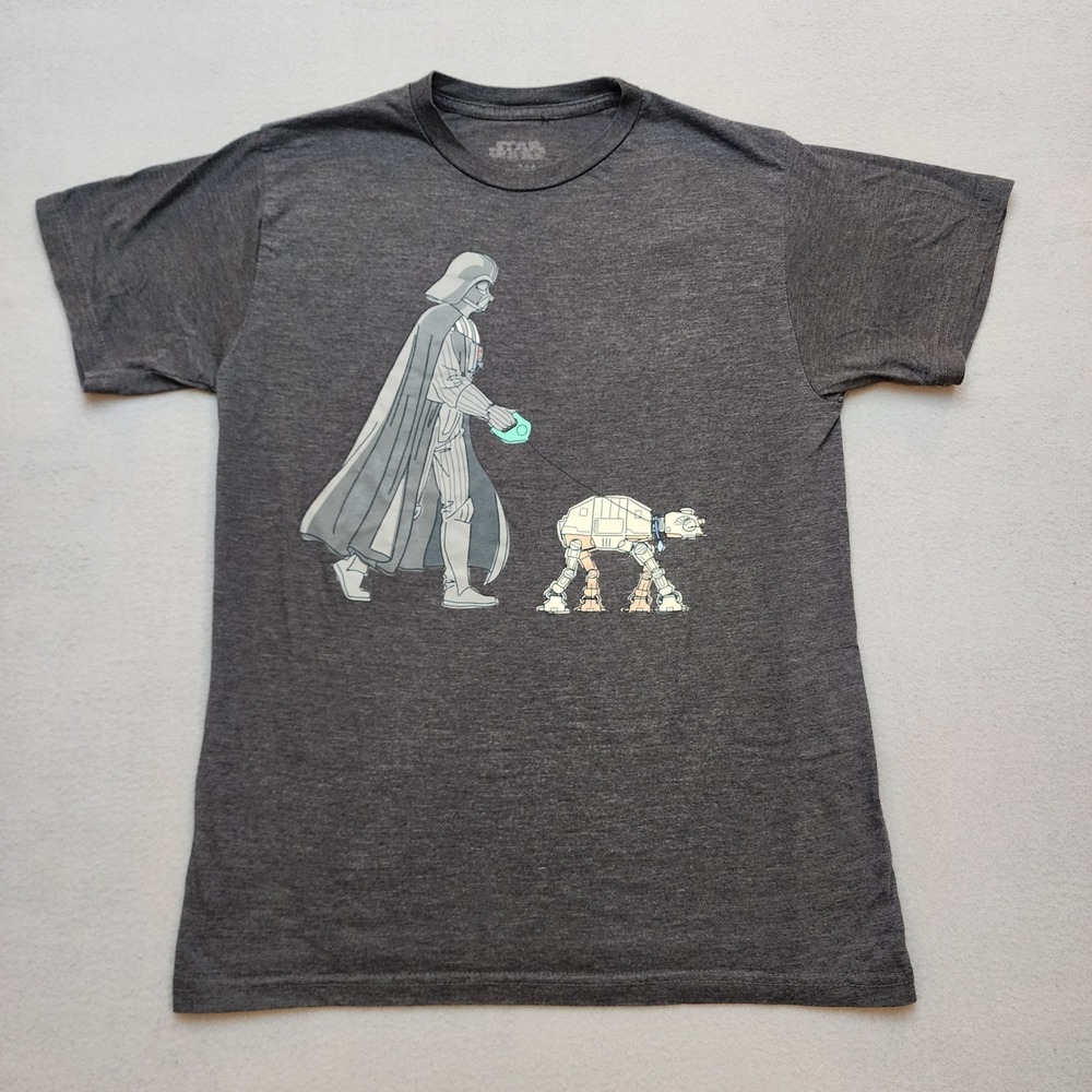 Star Wars Kids Darth Vader AT-AT Graphic T-Shirt Heather Grey Short Sleeve
